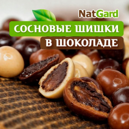 Сосновая шишка микс в трех шоколадах с одуванчиком